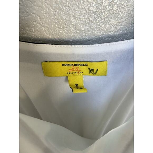 NEW Banana Republic Milly Maxi Dress color block vacation wedding pleated 2 - Picture 9 of 10